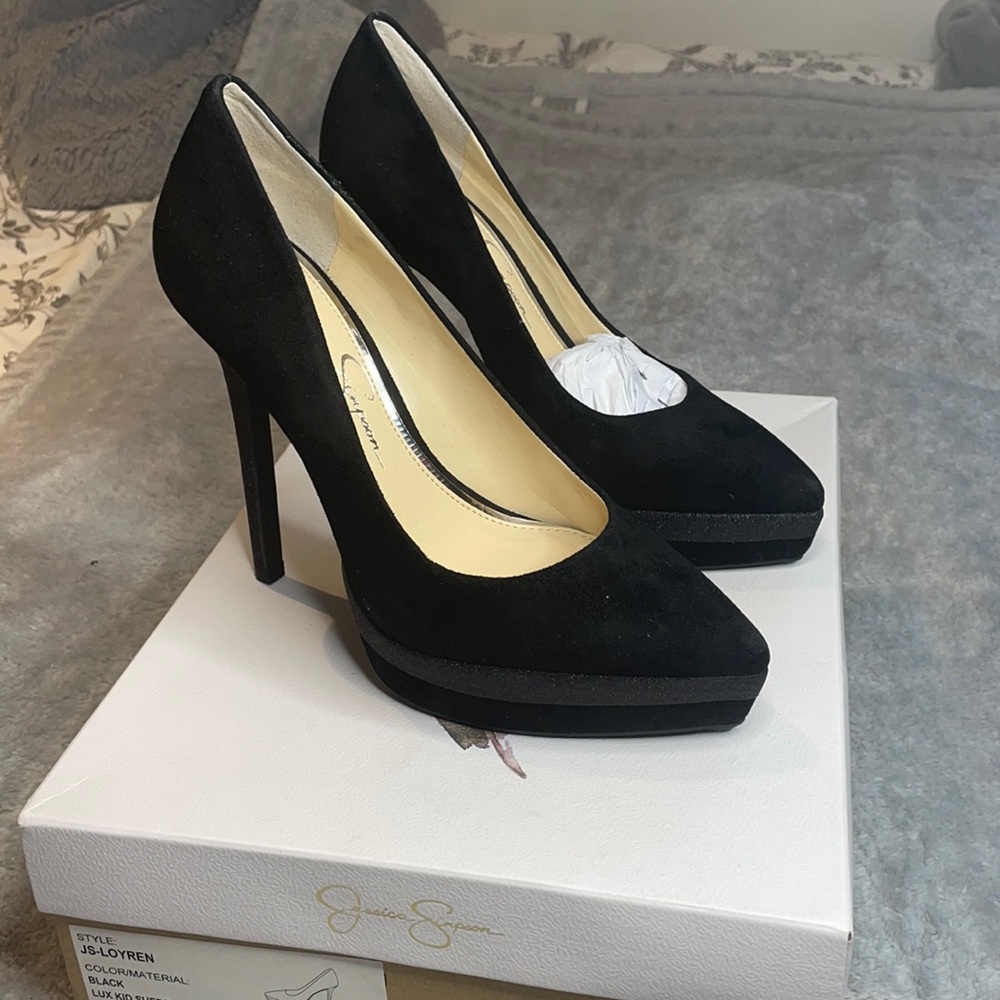 Jessica Simpson Black Suede Heels Size 5M